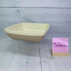 Natural Elements Beige Taupe 3 Qt Square  Stoneware Lasagna Casserole Dish Pan